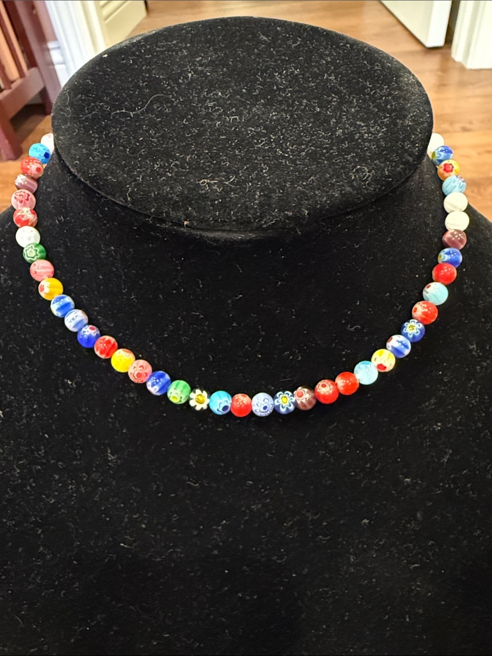 Plunder Multicolor Millefiori Glass Bead Necklace